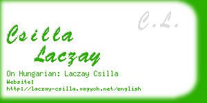 csilla laczay business card